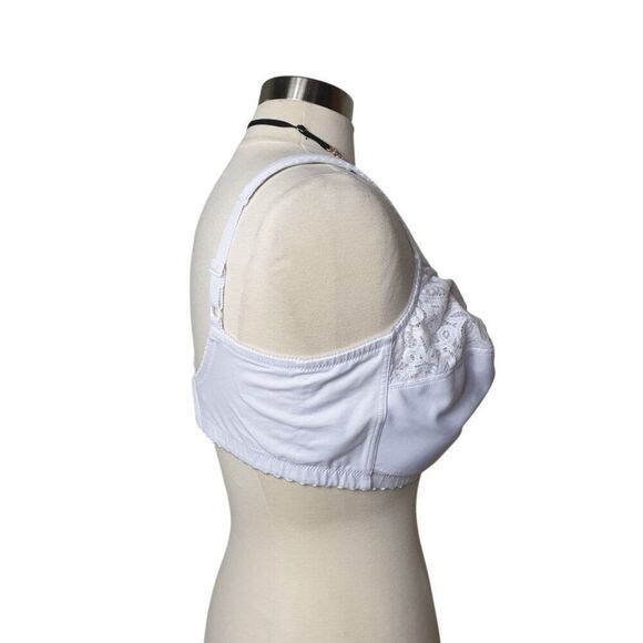 Glamorise 40F Bra Magic Lift Full Figure Minimizer Bra Cotton 1001 White 40DDD - Picture 7 of 9